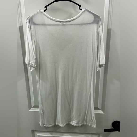 White V-Neck T-Shirt - Picture 3 of 3